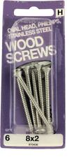 8 x 2 Stainless Steel Oval Head Wood Screws H-970436 picture
