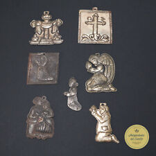 Set of 7 Antique ex voto devotional peruvian sterling 76.51 grams picture