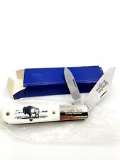 VINTAGE COLONIAL USA SCRIMSHAW Buffalo BARLOW POCKET KNIFE KNIVES New B62 picture