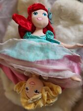 Disney Park Exclusive ARIEL & AURORA Doll Princess Reversible Topsy Turvy Flit picture