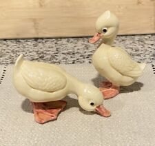 Vtg Lefton? Baby Chick Duckling Figurine Set Of 2 Ducks Chicks Retro Cottagecore picture