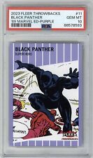 PSA 10 2023 Fleer Throwbacks '89 Marvel Edition Purple /5 Black Panther picture