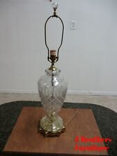 Ethan Allen Crystal Cut Clear Urn Table Lamp Light  B picture