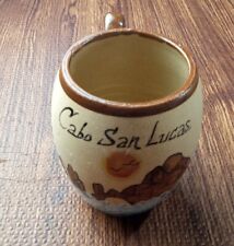 Cabo San Lucas Mexico Handcrafted Souvenir Pottery Mug Clay picture