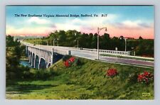 Radford VA-Virginia, New Southwest Virginia Memorial Bridge Vintage Postcard picture