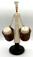 Urban Trends Collection Resin Chef Figurine Holding Baskets Salt Pepper Shakers picture