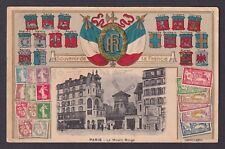 FRANCE, Postcard, Paris, Embossed Coat of Arms, Le Moulin Rouge picture