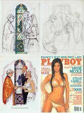 Set of 2 Doug Sneyd Signed Original Art Sketch Gag Roughs ~ Playboy June 2008 picture