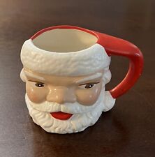 Vintage Ceramic Santa Claus Mug Cup Holland Mold Hand Painted Brown Eyes Kitsch picture