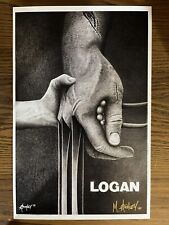 LOGAN WOLVERINE HAND SIGNED 11X17 PRINT BY ARTIST MATTHEW ATCHLEY #121 OF 2020 picture