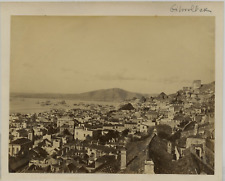 Gibraltar, Panorama Vintage Albumen Print, Gibraltar Albumin Print 18x24  picture