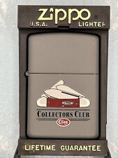 Vintage 2000 Case Collectors Club Gray Matte Zippo Lighter NEW picture