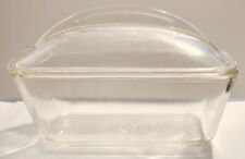 Westinghouse 1.5 Qt Covered Clear Glass Baking Pan Loaf Casserole Dish Vintage picture