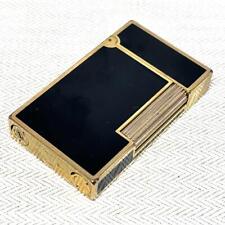 S.T.DUPONT Lighter Line 2 lacquer black gold colored picture