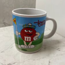 Vintage M&M's White Ceramic Coffee Mug by Galerie Red Golf & Blue Football picture