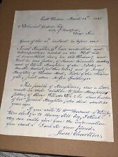 1845 Letter to Hartford Lawyer: Famous CT Genealogy Israel Stoughton Pequot War picture