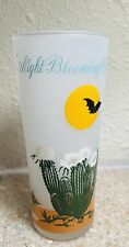 BLAKELY Oil WESTERN Night Blooming Cereus CACTUS Frosted DRINKING Glass RARE picture