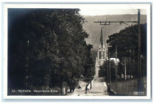 c1920's Sandvikens Church Bergen Norway Antique RPPC Photo Postcard picture