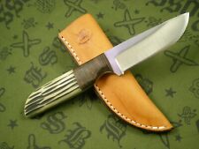 Anza Knives USA, LG Black Stag Hunter Bastard File Knife picture