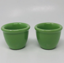 Hall Custard Cups Vintage Green #352 Set of 2 picture