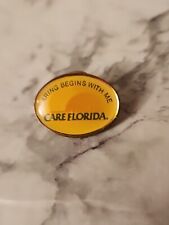 Vintage Care Florida Gold Tone Lapel Pin Hat Lanyard  Pin Tie Tack picture