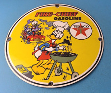 Vintage Texaco Sign - Fan Favorite Cartoon Gasoline Gas Pump Porcelain Sign picture