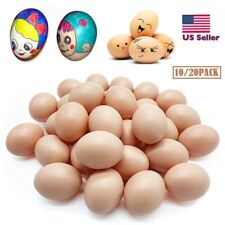 20×Fake Dummy Eggs Hen Chicken Joke Prank Plastic Egg Easter Decor Kids painting picture