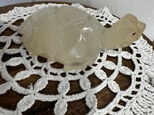 Vintage White Banded Agate Turtle, Hand Carved In Mexico picture