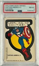 1976 Marvel Super Heroes Stickers Captain America PSA NM-MT 8 picture