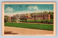 Morgantown WV-West Virginia, University of WV Women's Hall, Vintage Postcard picture