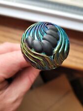 Nice Black Amethyst Carnival Glass Cattails or Six Plums Pattern Hatpin picture