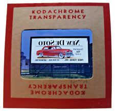 Kodachrome Red Border Slide | 1949 DeSoto Chrysler Advertisement Billboard Sign picture