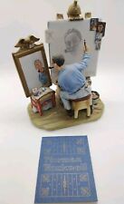 Vtg 1978 GORHAM Norman Rockwell's SELF PORTRAIT Porcelain Figurine 1978 with Box picture