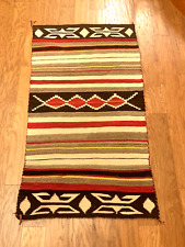 Vintage 1930s Native American Navajo Chinle Natural Double Saddle Blanket (7A) picture