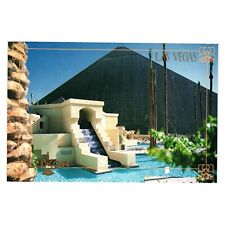 Luxor Hotel Casino Exterior Outdoor Pool Fountain Vintage Postcard 1993 Vacation picture