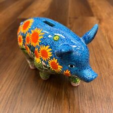 Van Gogh Sunflowers Floral  Inspired Pig Piggy Bank by Big Pigs  picture