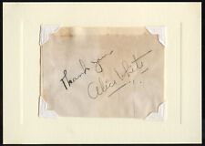 Alice White d1983 signed autograph auto 3x5 Cut American Film Actress picture