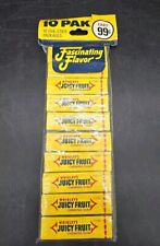 Vintage 10 Pak Of Wrigley’s Juicy Fruit Chewing Gum Unopened RARE  picture