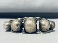 EARLY 1900'S FAB AMAZING VINTAGE NAVAJO STERLING SILVER BRACELET picture