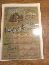 1895 Ad calendar for Fred W.Barry ,Beale & stationary Mfg. Boston picture