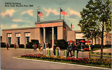 Vtg 1939 YMCA Building New York World's Fair NY Linen Postcard picture
