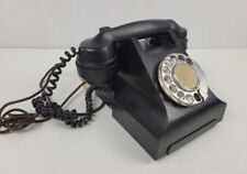 RARE Antique 1930 Siemen's Bros London Bakelite Black Rotary Desk Phone Patented picture