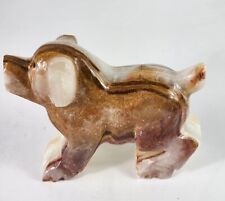 Marble Animal Figurine Dog Collectible Stone Home Decor Gift Housewarming picture