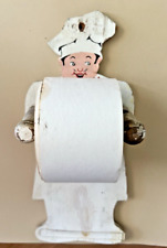 Vintage 1940's-50's Wood Chef Kitchen Memo Pad & Pen Holder (Wall) RARE picture