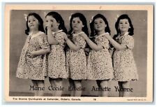 Ontario Canada Postcard The Dionne Quintuplets At Callander Pretty Little Girls picture