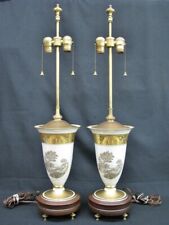 *PAIR* Vintage Rosenthal Vases Mounted As High-End Custom Lamps; Double Cluster picture