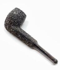 Vintage Rusticated Brown Briar Pipe Solid Unkarked picture