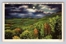 NC-North Carolina, Moonlight on Cashiers Valley, Antique Vintage Postcard picture