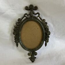 Vintage Ornate Metal Picture Frame Italy 4 X 6.5” Wall Hanging MCM Venetian picture