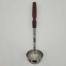 Vintage Cutco Wood Swirled Handle Model 15 Stainless Kitchen Utensil Ladle picture